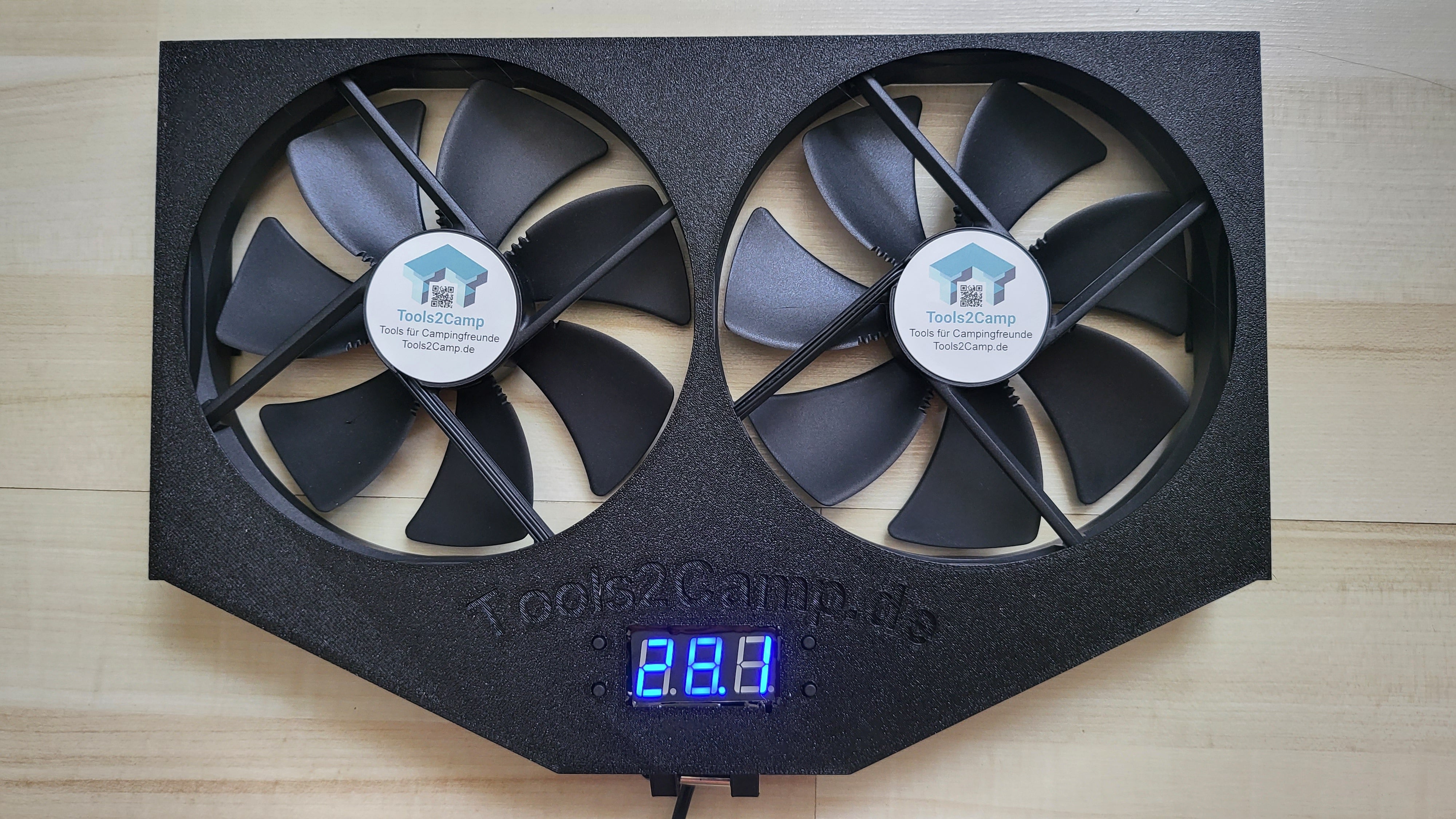 Neuer, verbesserter Doppellüfter "Cool4Food-F"Tommy's Tools2Camp