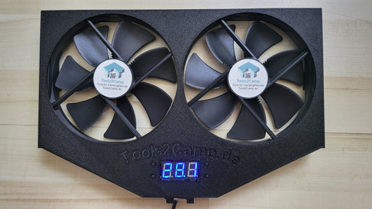 Neuer, verbesserter Doppellüfter "Cool4Food-F"Tommy's Tools2Camp