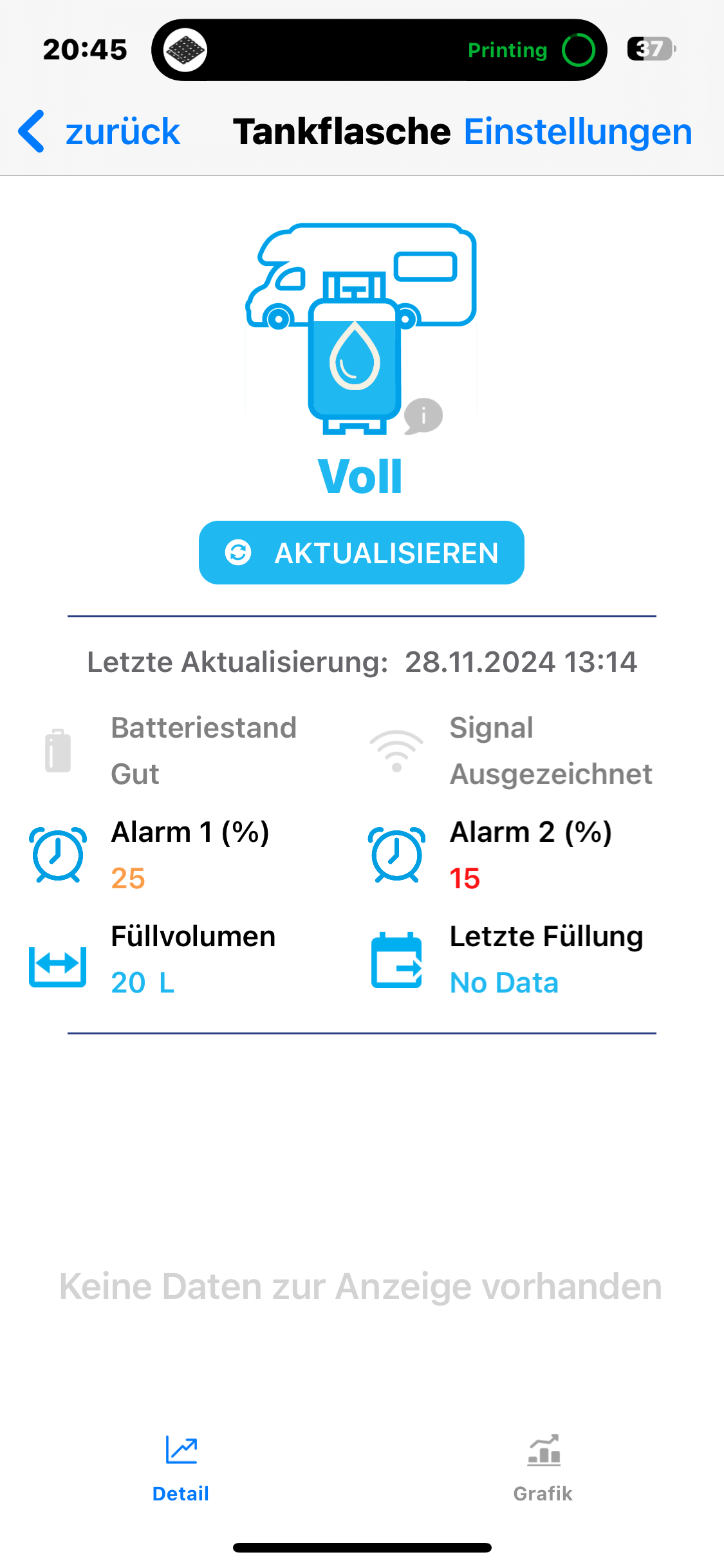 DIMES SRG Fernanzeige für ALUGAS Travel mate GastankflascheTommy's Tools2Camp®