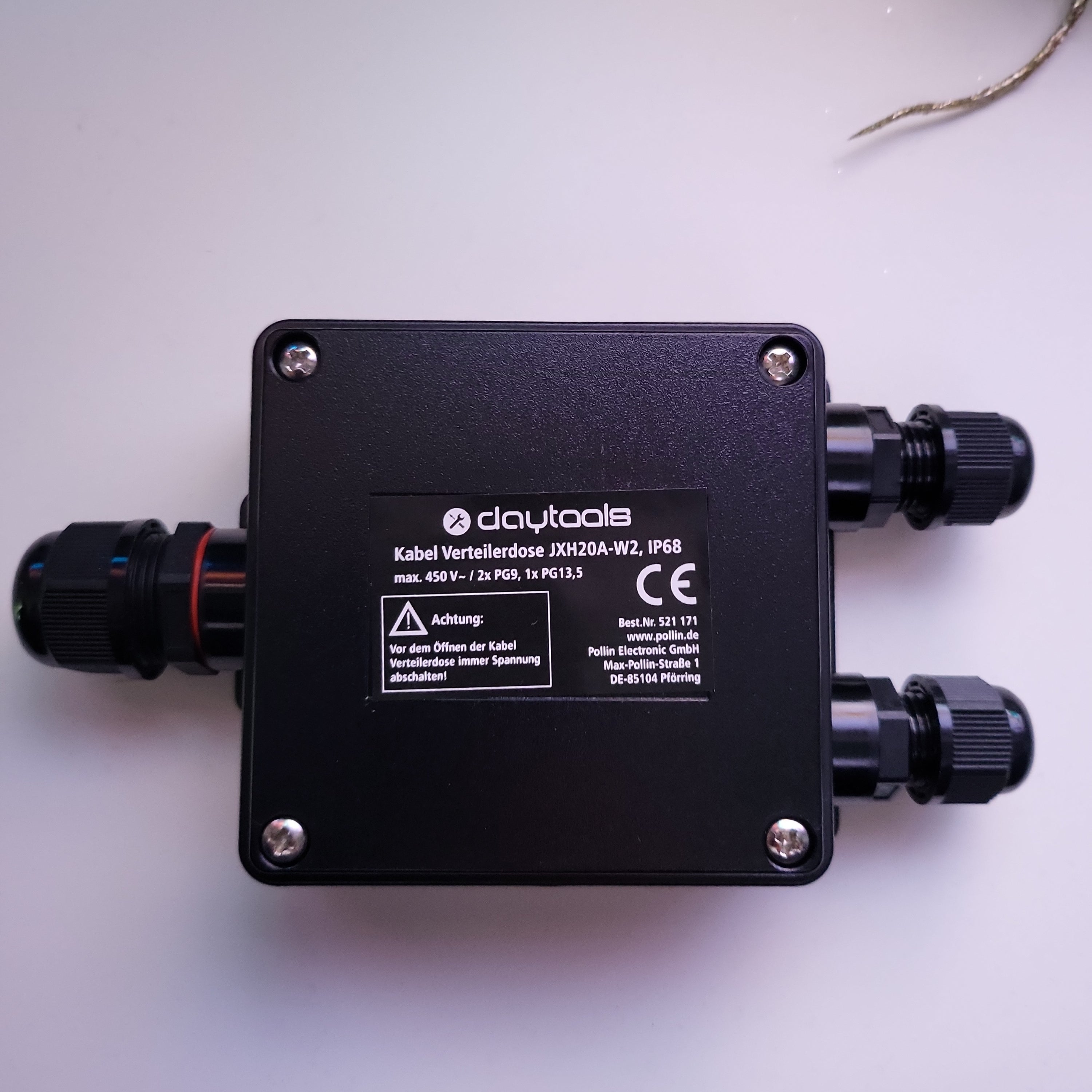 Anschlußdose, wasserdicht, IP67Tools2Camp